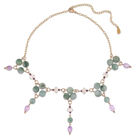 The GrapeVine - Jadeite and Lavender Amethyst Necklace